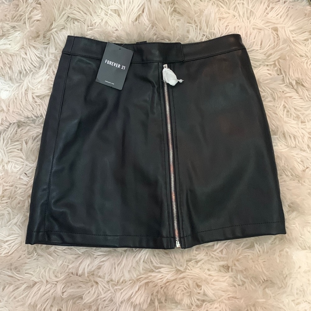 New leather forever 21 skirt